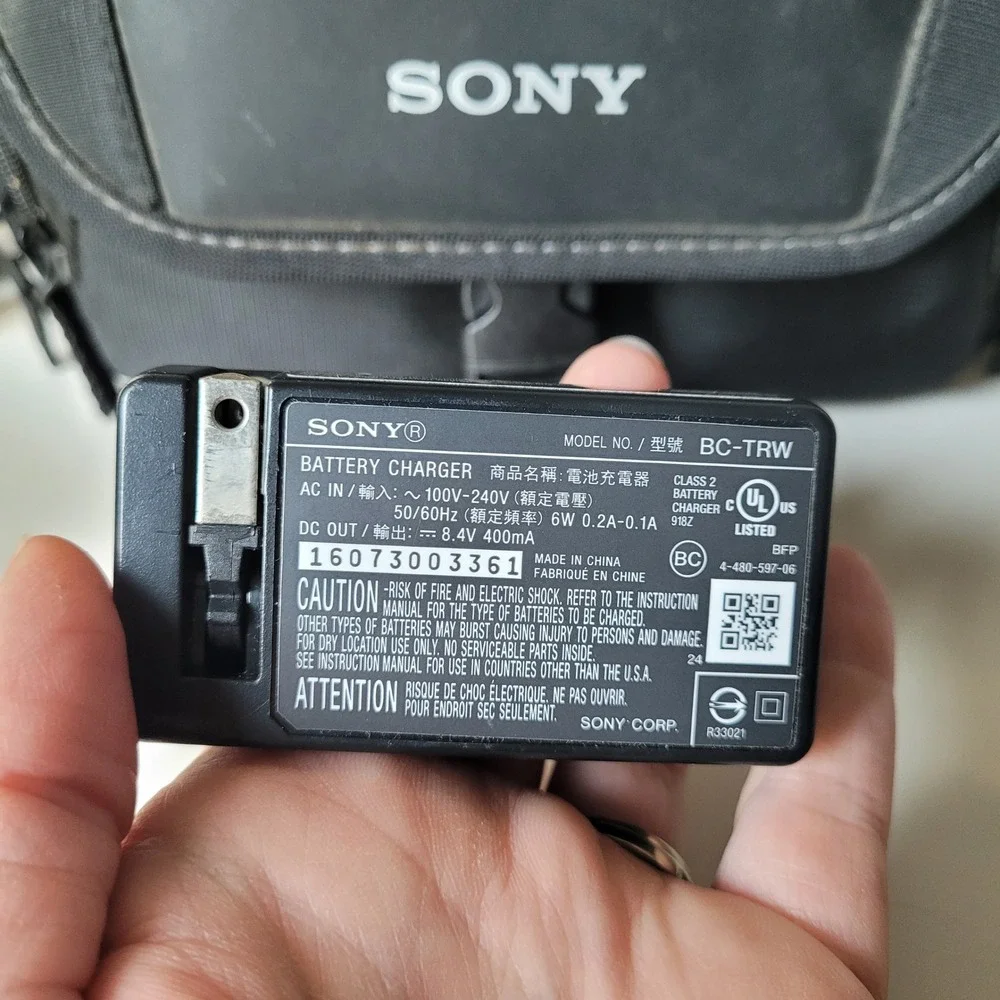 Sony Camera Bag & BC-TRW Charger Unisex OS Black Good Padded Shoulder Case Tech